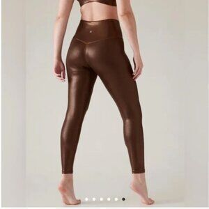 Athleta Elation Shine Tight Women's XS Toasted Brown Yoga Gym Workout Legging